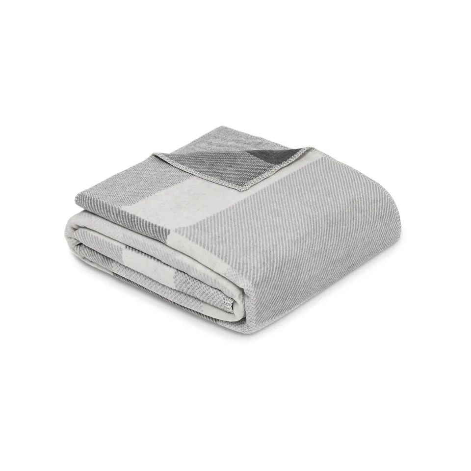 IBENA Madeira Decke 150x200 Grau Baumwollmix Kuscheldecke