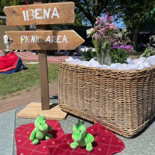 IBENA Alberdino Plüschtier Dino 14x16 cm Grün Babyspielzeug