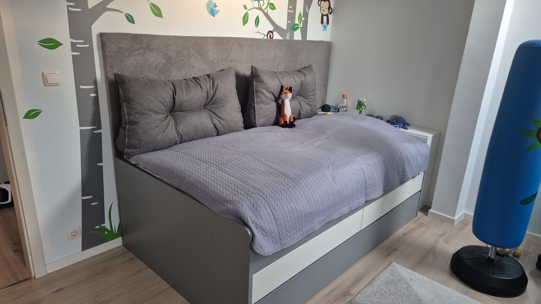 IBENA Nancy Tagesdecke 280x250 cm grau gesteppt