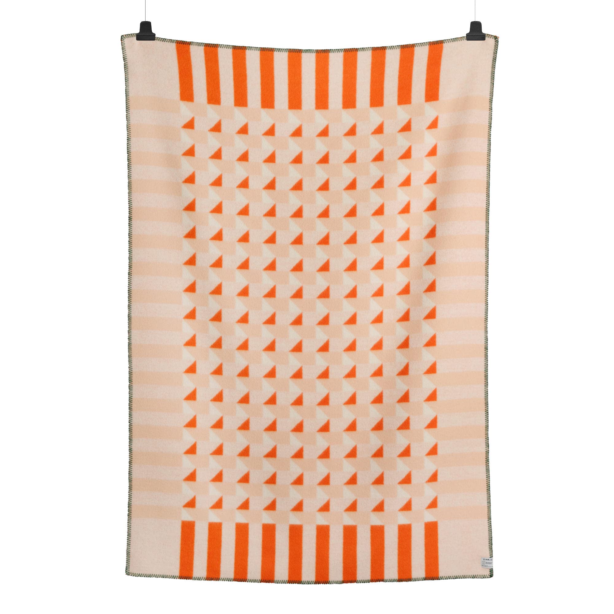 Røros Tweed Kvam Wolldecke 135x200 Orange Lammwolle