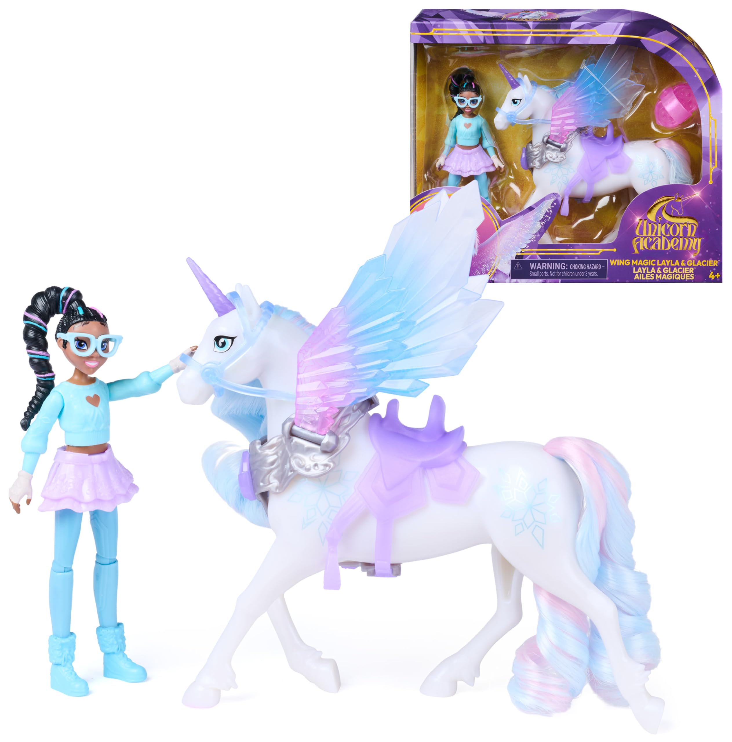 Unicorn Academy Wing Magic Layla Glacier Puppen-Set