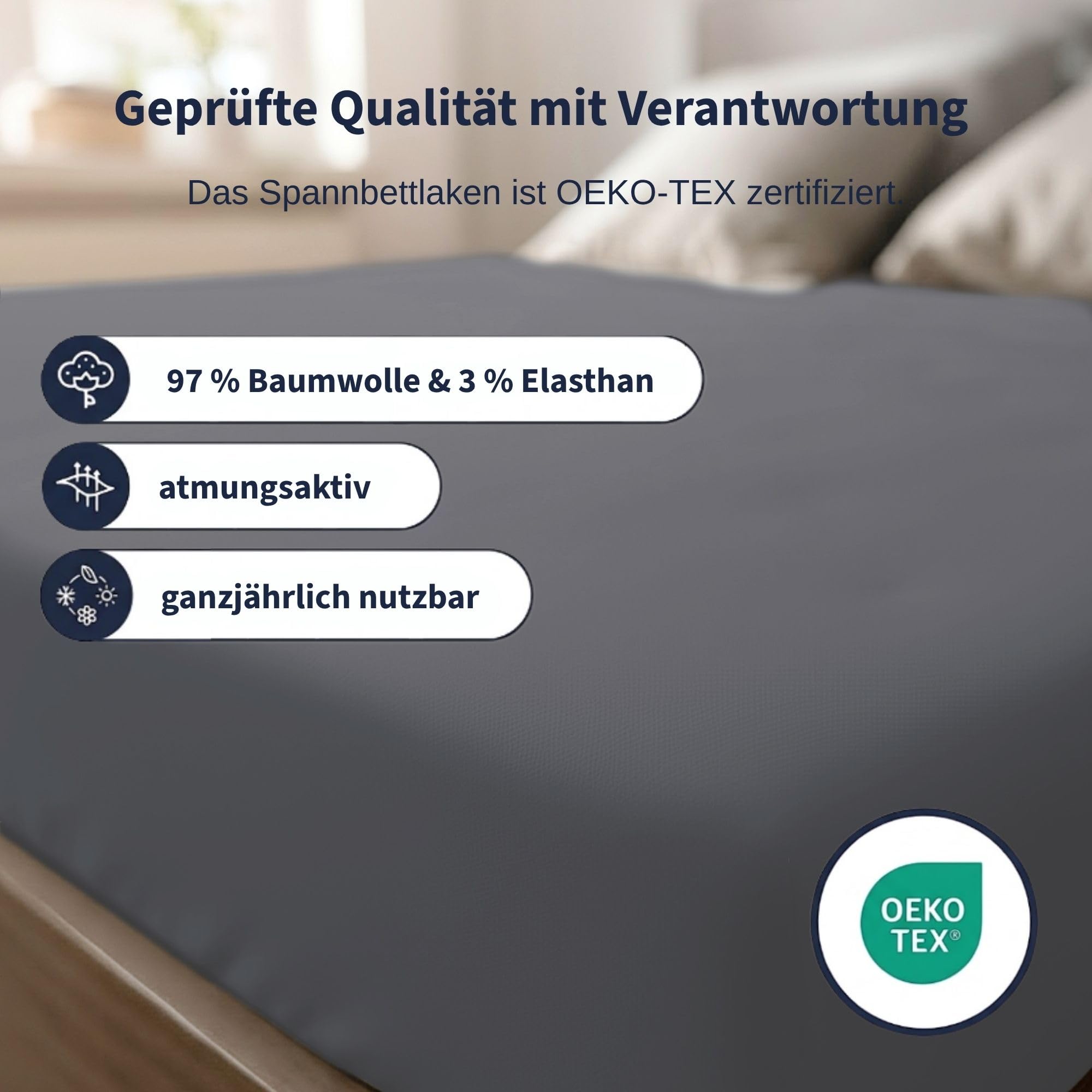 bugatti Spannbetttuch Anthrazit 140x200-160x200 Baumwolle