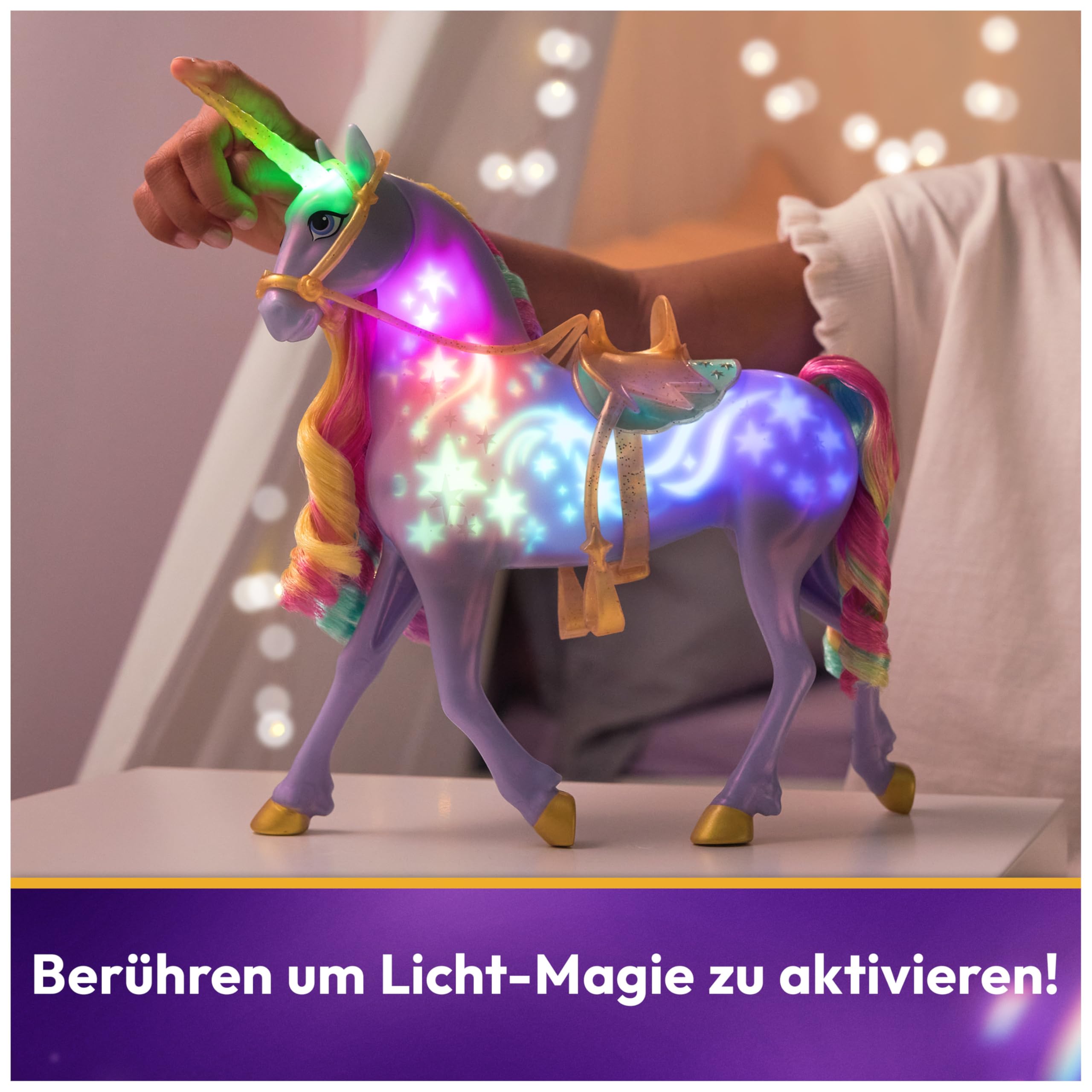 Unicorn Academy Wildstar Einhorn 28 cm interaktiv mit Licht