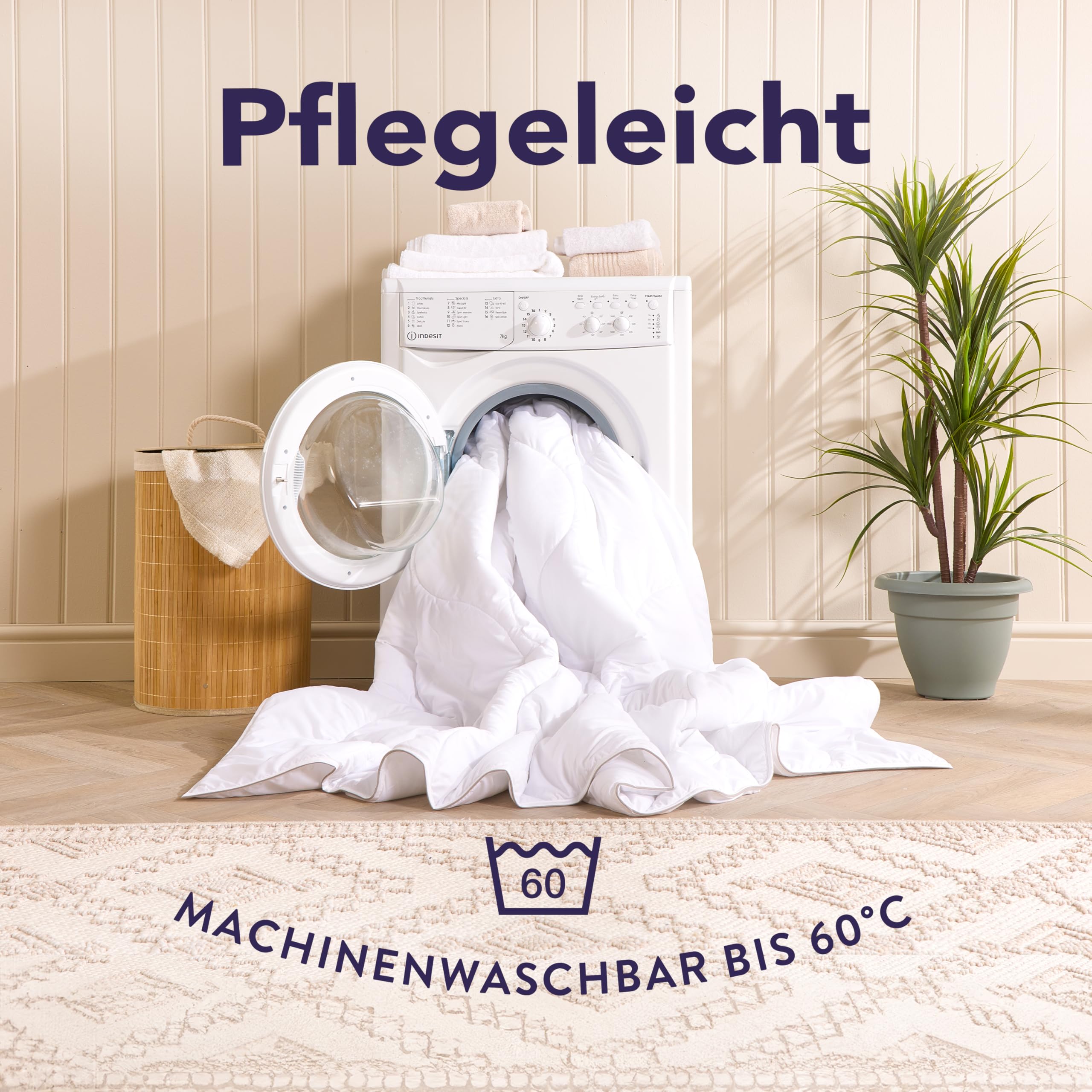 John Cotton Bettdecken Medium Bettdecke 135x200 Ganzjahresdecke Allergiker