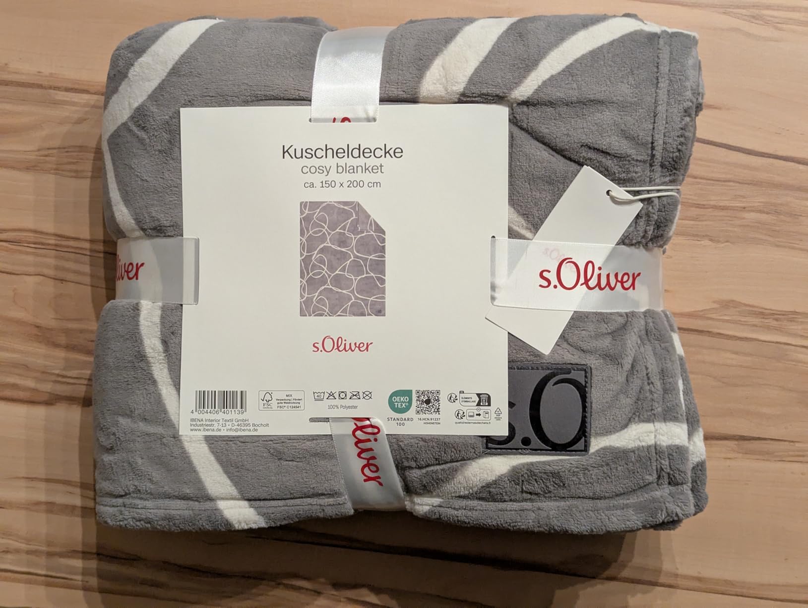 s.Oliver Kuschelsoft Kuscheldecke 150x200 schwarz warm