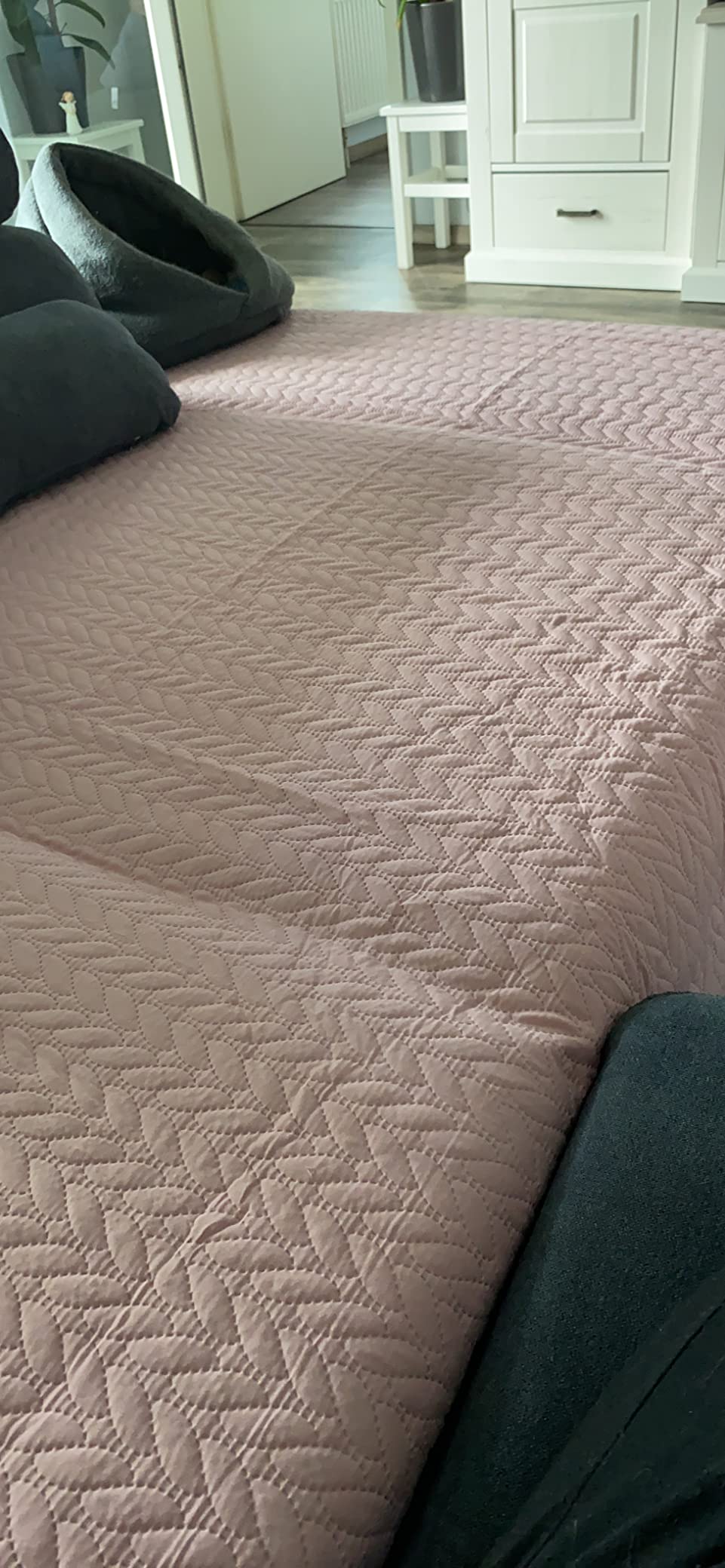 IBENA Nancy Tagesdecke 280x250 cm grau gesteppt