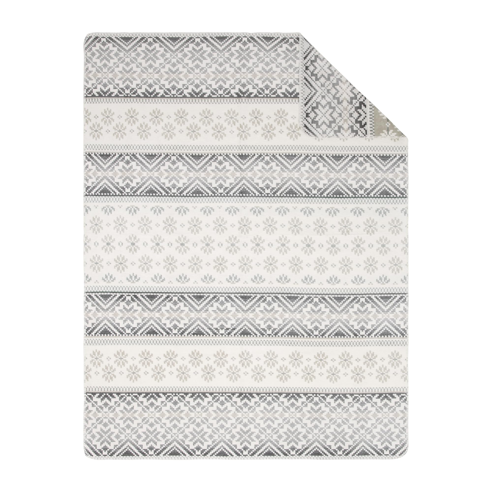 IBENA Salzburg Kuscheldecke 150x200 grau wollweiß Norweger