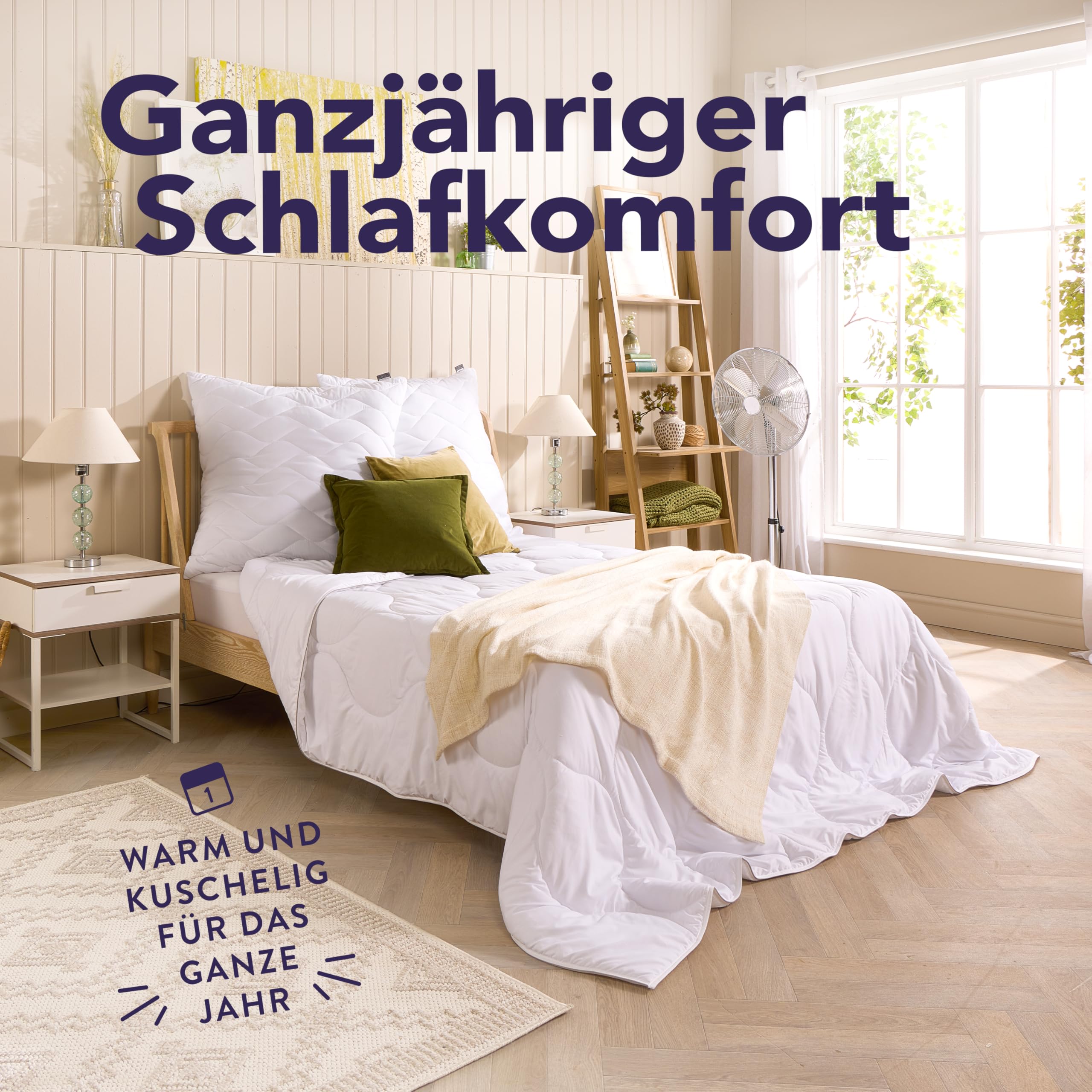 John Cotton Bettdecken Medium Bettdecke 135x200 Ganzjahresdecke Allergiker