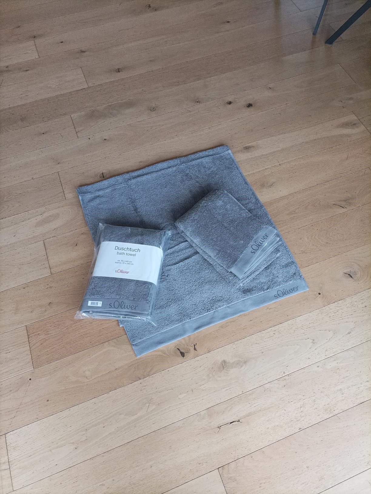 s.Oliver Handtuch 50x100 Hellgrau Baumwolle 600 g/m²