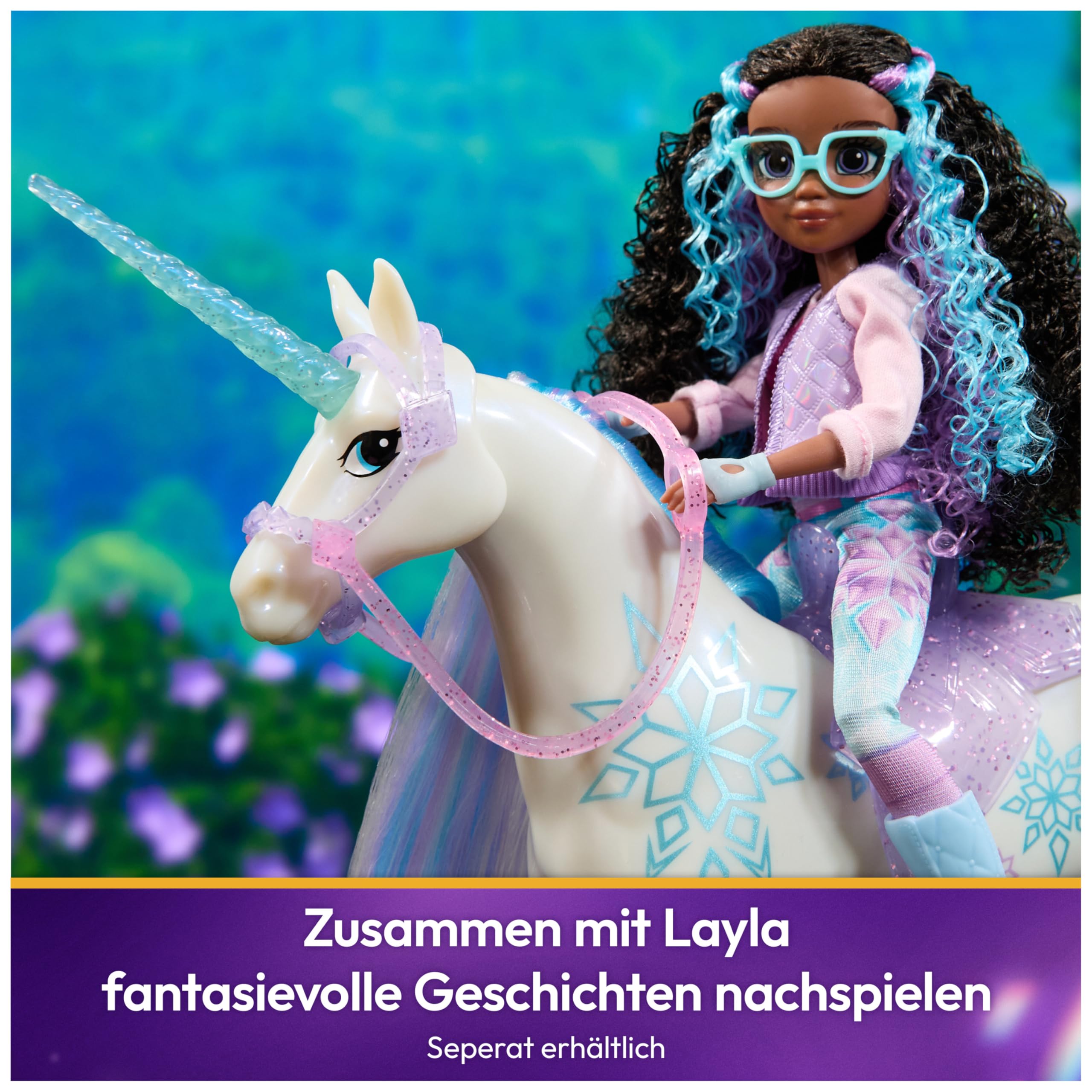 Unicorn Academy Glacier Einhorn 28cm mit Mähne Laylas Pferd