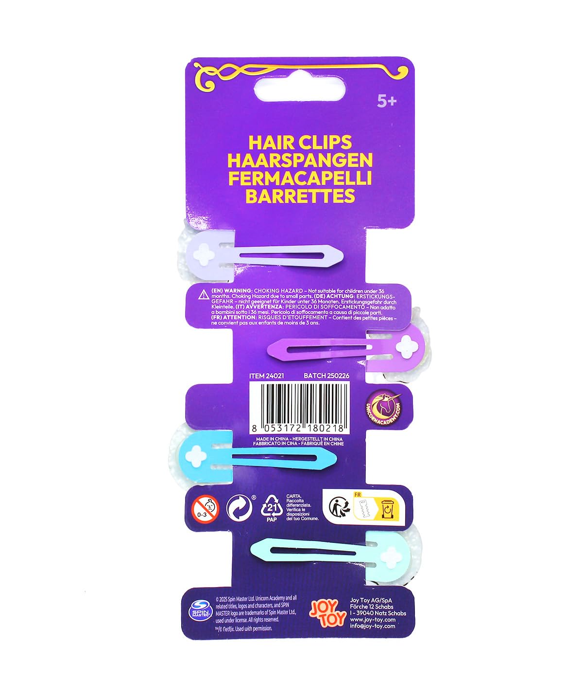 Unicorn Academy Haarspangen 4er-Set Wildstar Leaf Kinder
