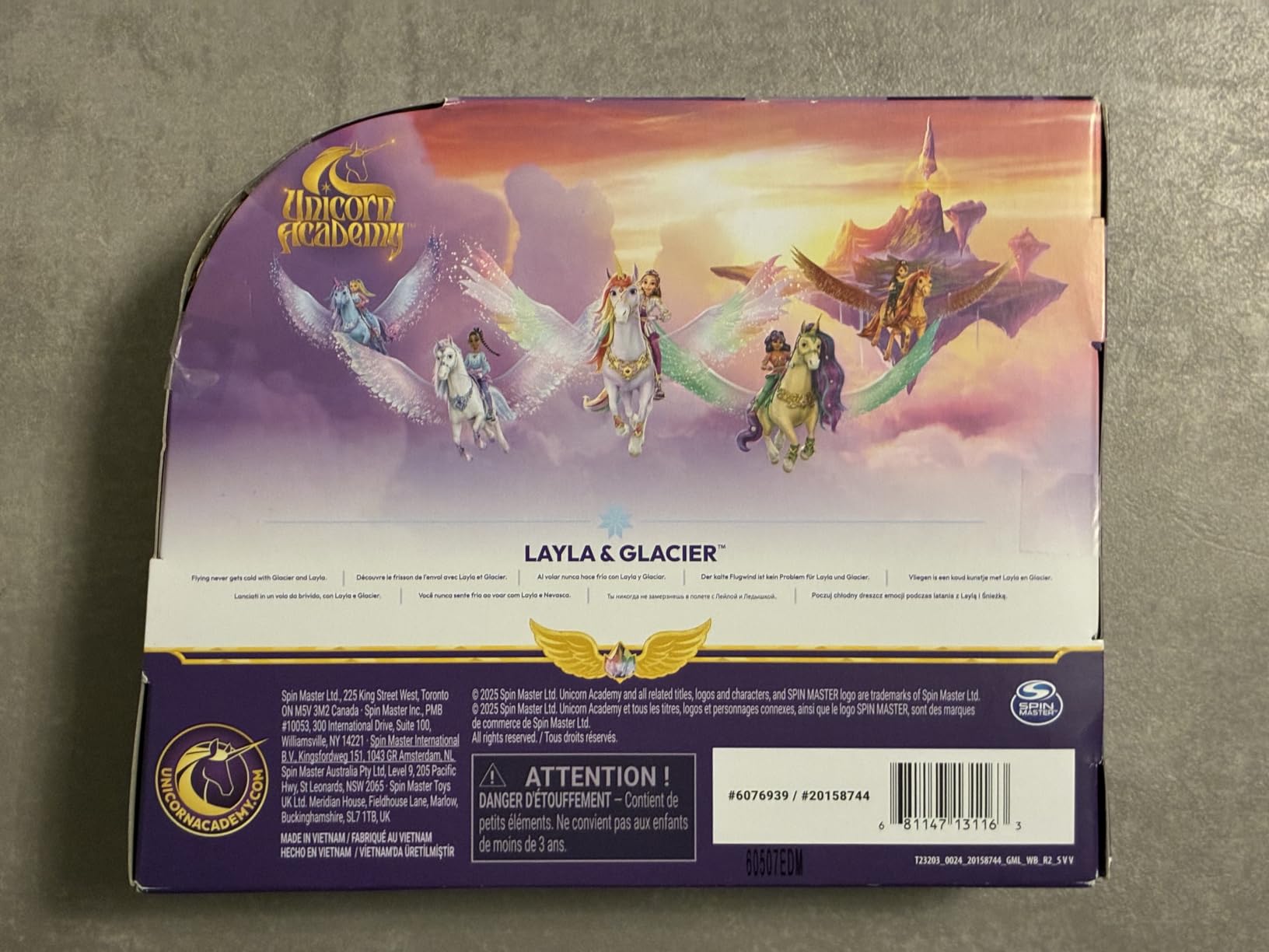 Unicorn Academy Wing Magic Layla Glacier Puppen-Set