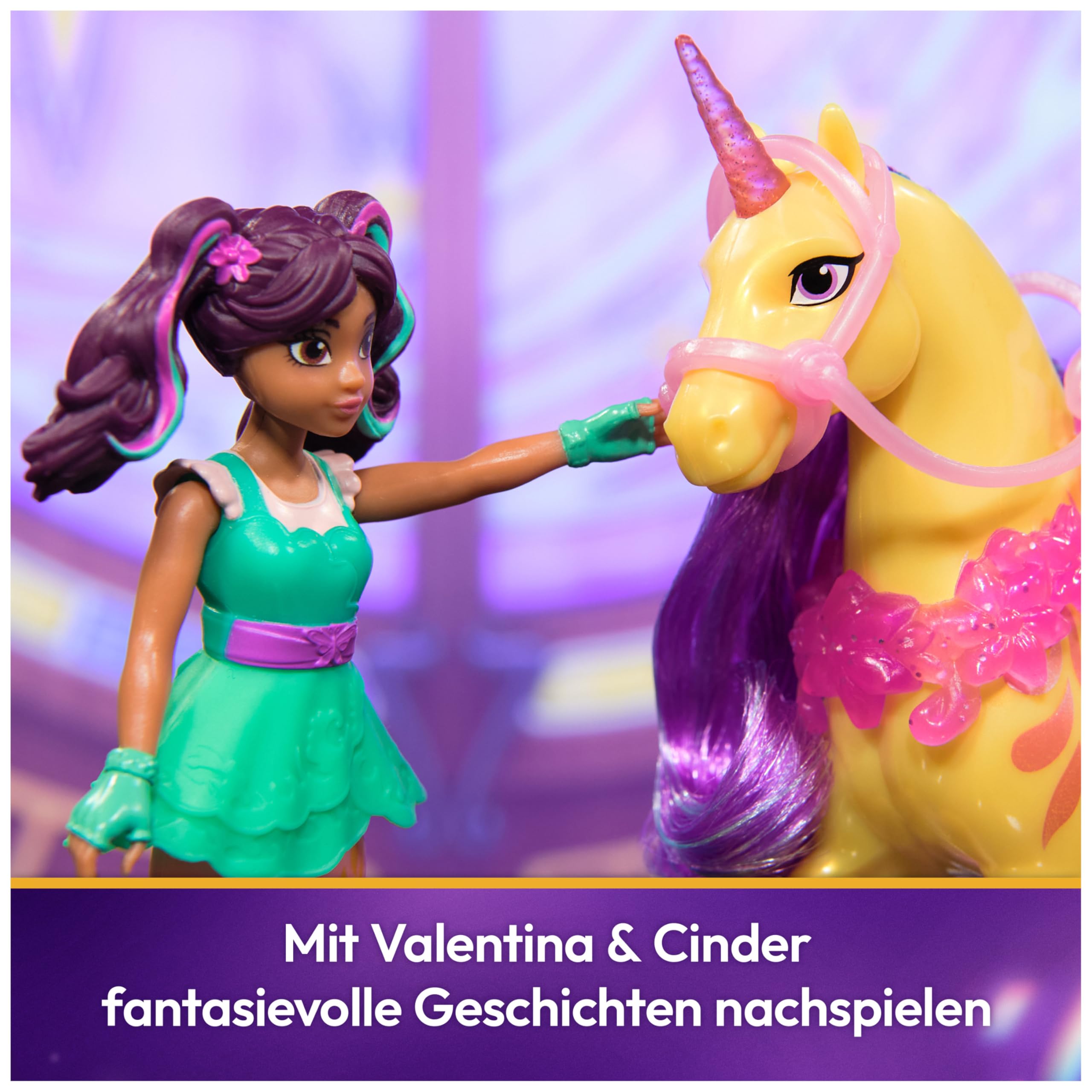 Unicorn Academy Ava und Leaf Spielfiguren-Set 12 cm mit Sattel