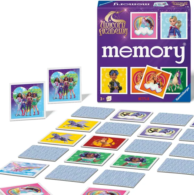 Ravensburger Unicorn Academy Memory Spiel ab 3 Jahre 64 Karten
