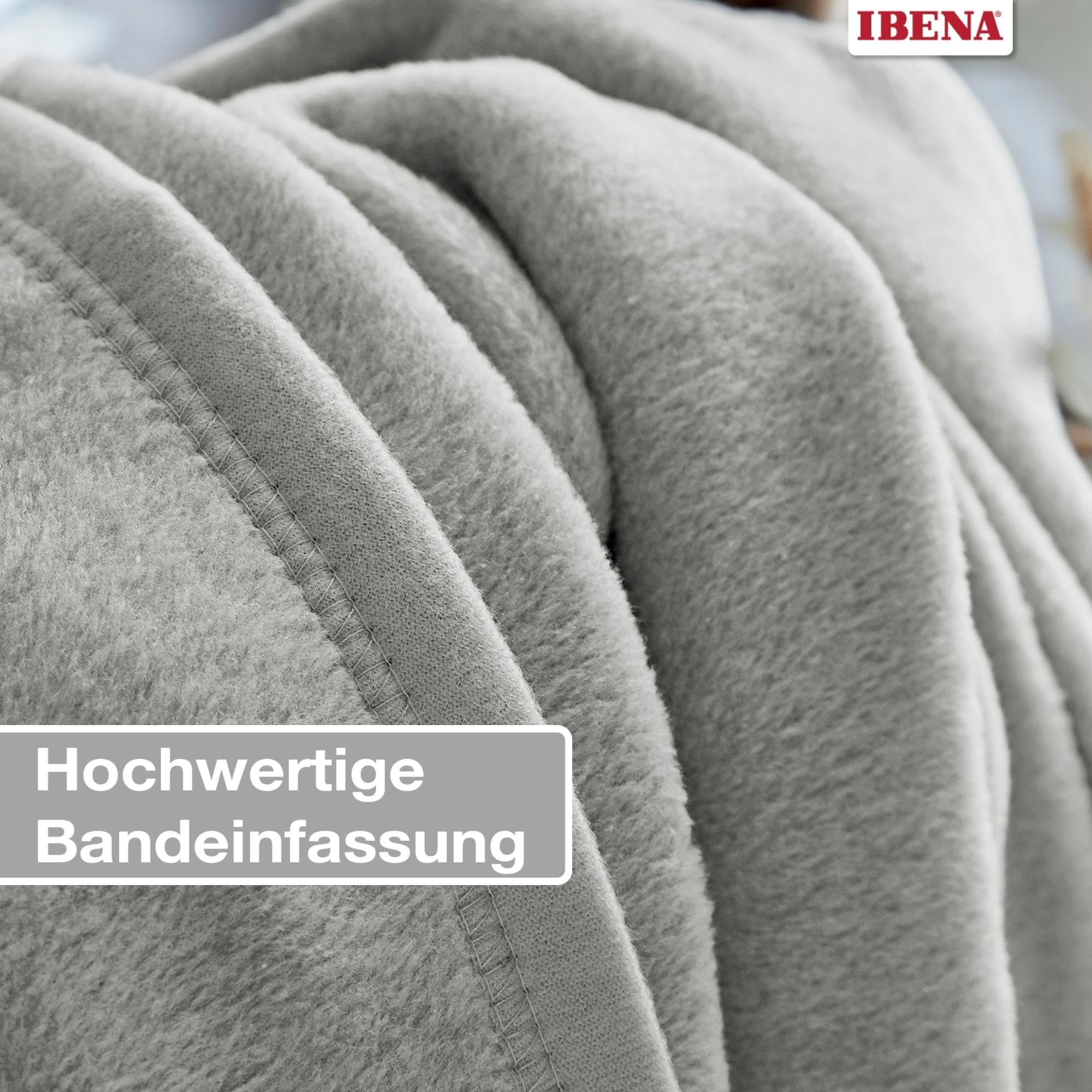 IBENA Porto Kinderdecke 100x150 Silbergrau Baumwolle