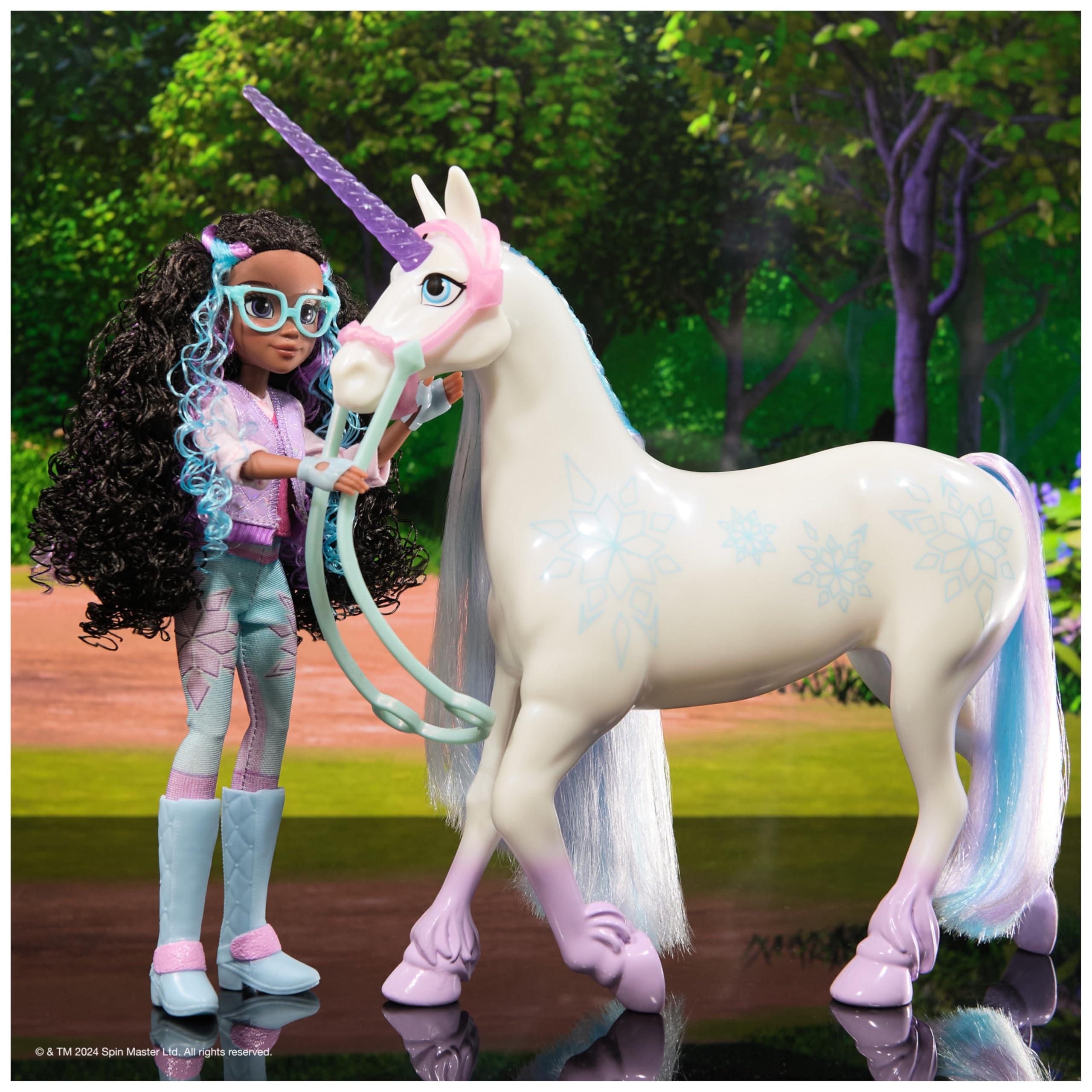 Unicorn Academy Glacier Einhorn 28 cm mit Sattel
