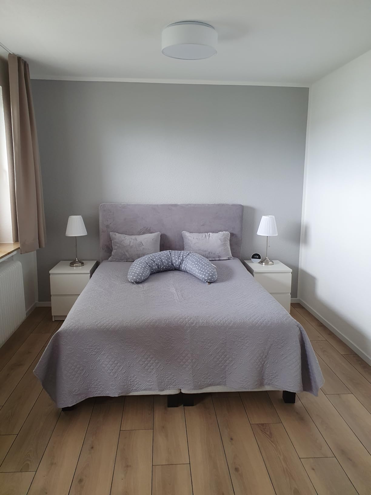 IBENA Nancy Tagesdecke 280x250 cm grau gesteppt