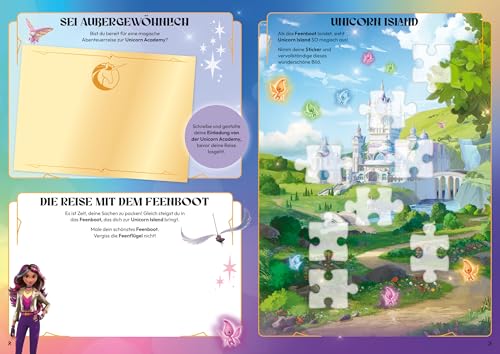 Unicorn Academy Stickerbuch Band 2 Rätselbuch 100 Sticker ab 5
