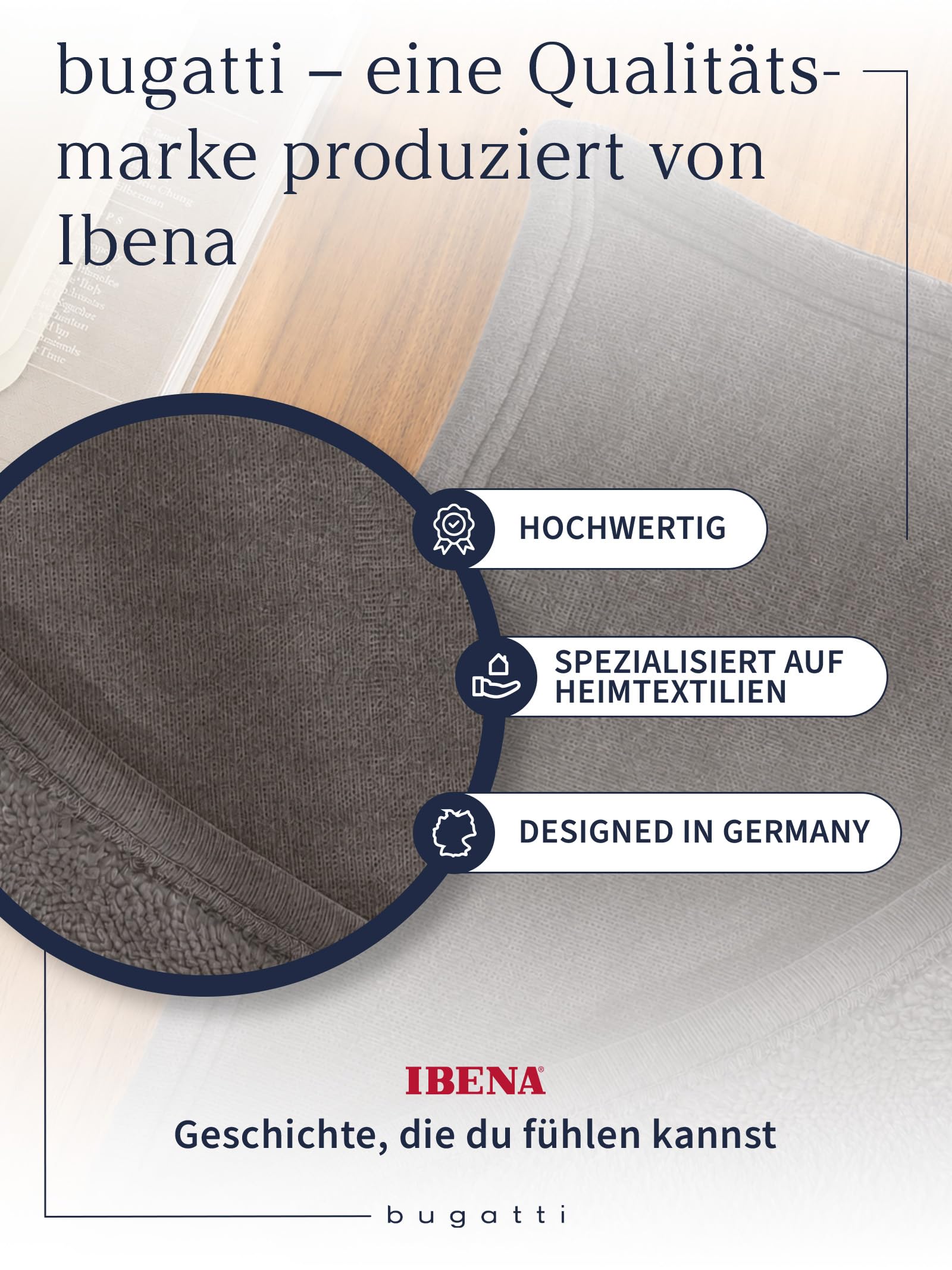 IBENA bugatti DoppioSoft Decke 160x220 Dunkelgrau Kuscheldecke