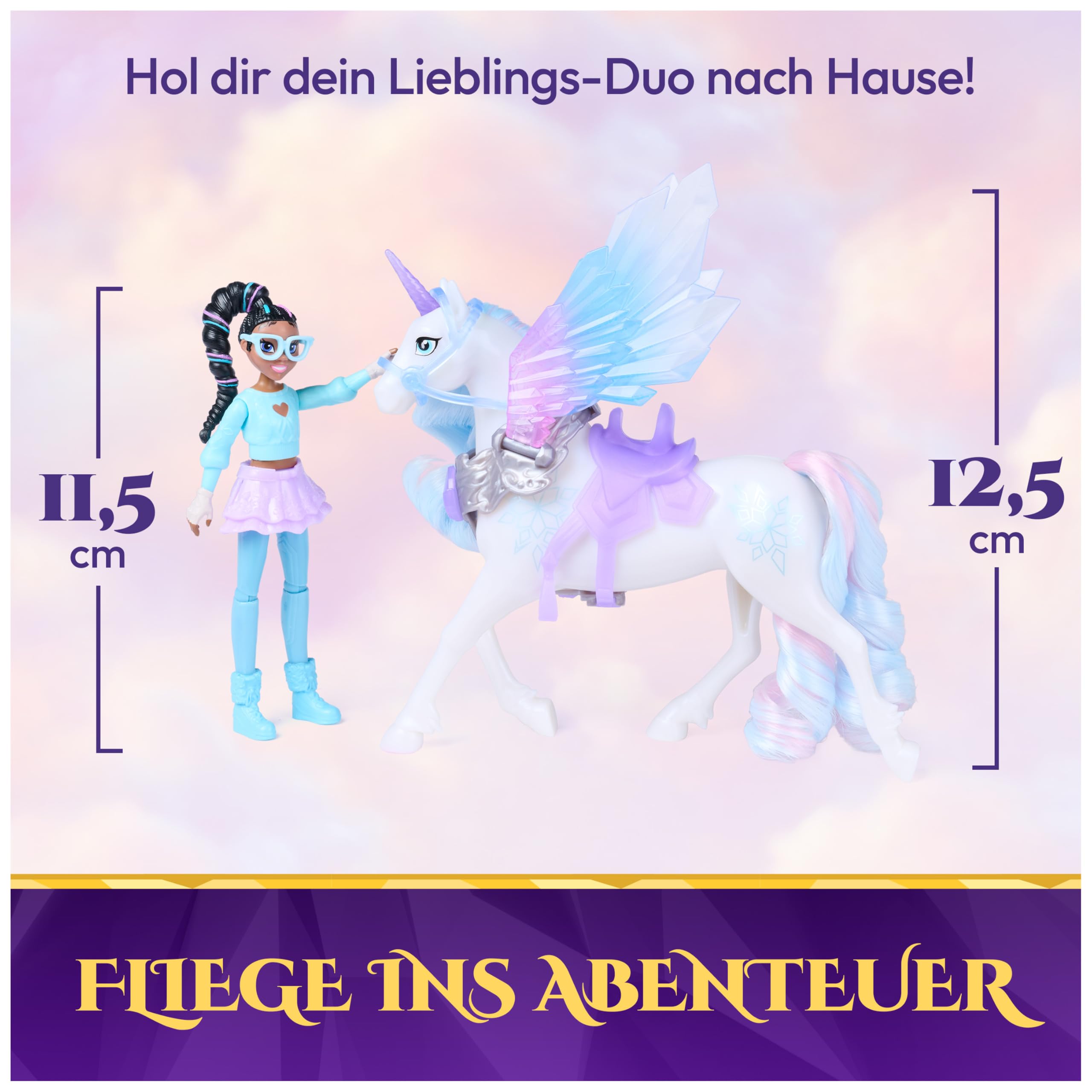 Unicorn Academy Wing Magic Layla Glacier Puppen-Set