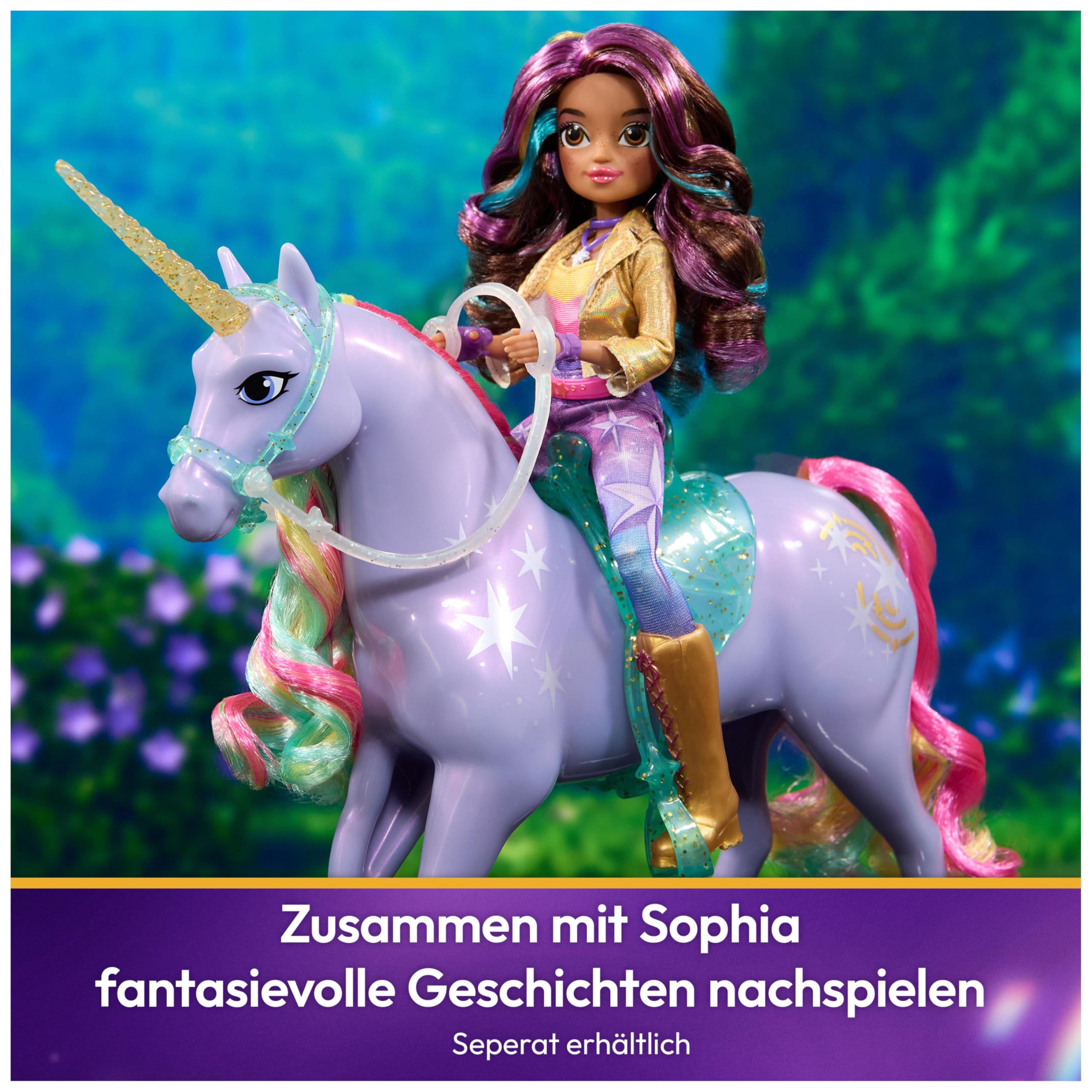 Unicorn Academy Wildstar Einhorn 28 cm mit Sattel Sophia