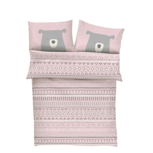 s.Oliver Bär Kinderbettwäsche 100x135 rosa Baumwolle 2tlg