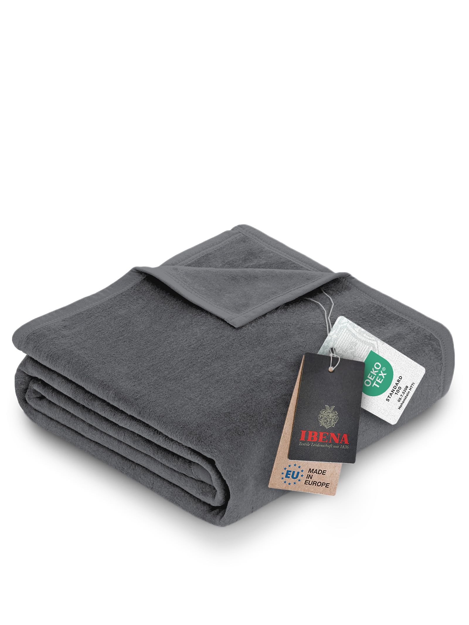 IBENA Porto Kuscheldecke 150x200 cm Camel Baumwollmix