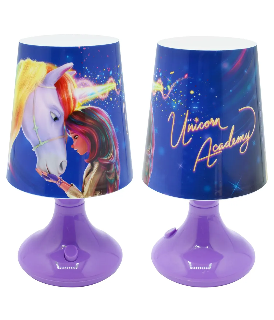 Unicorn Academy LED Mini-Lampe Lampenschirm Geschenkbox bunt