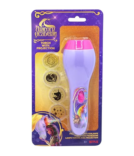 Unicorn Academy Projektionstaschenlampe Violett 4 Motive