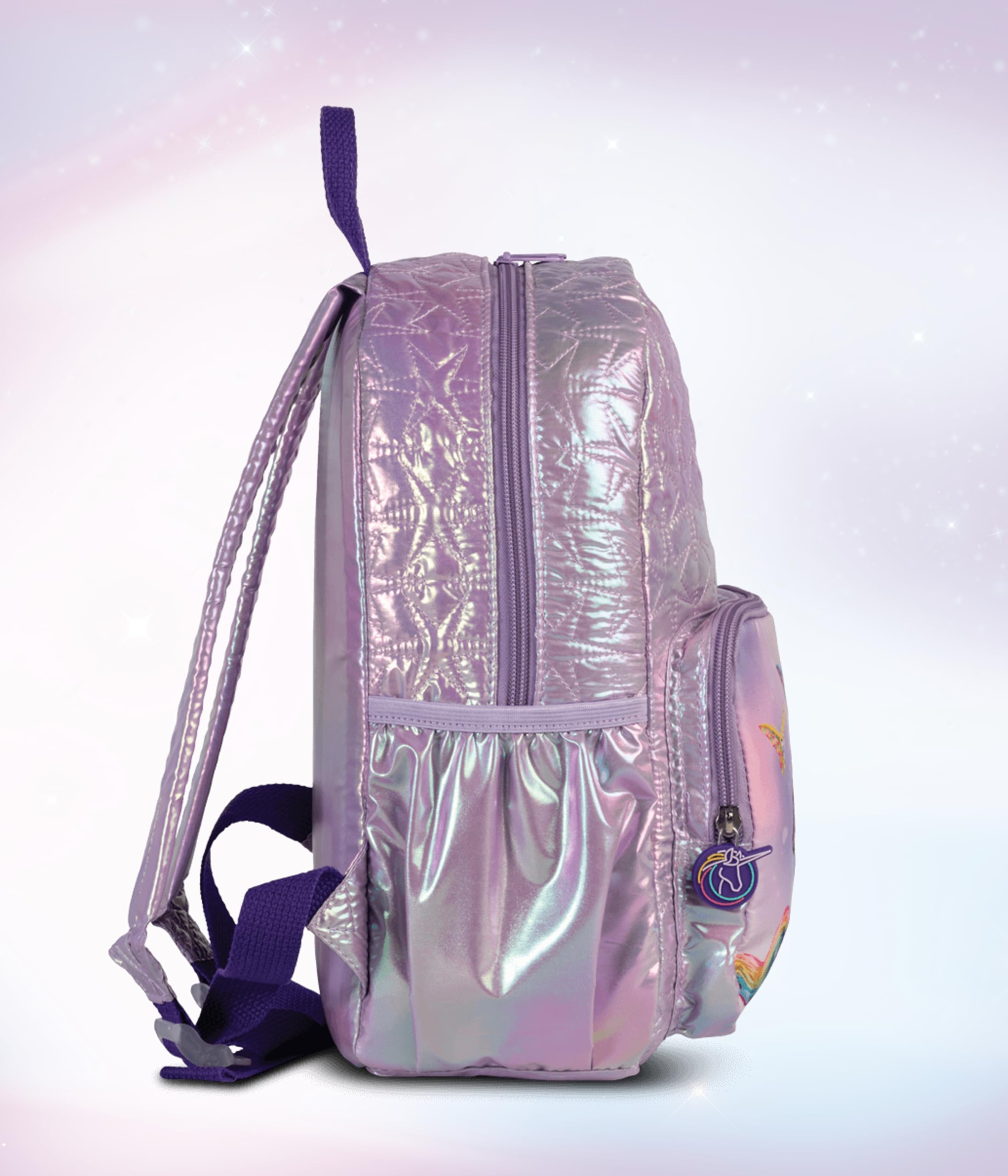 Unicorn Academy Rucksack Mädchen Rosa 9L Einhorn Holografisch