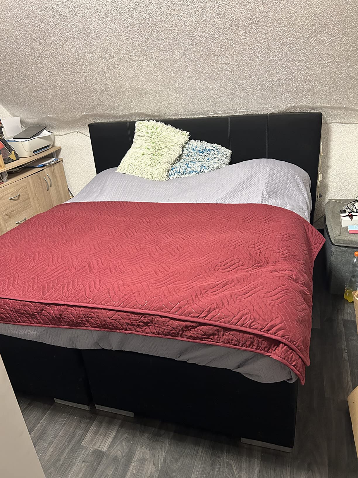 IBENA Nancy Tagesdecke 280x250 cm grau gesteppt