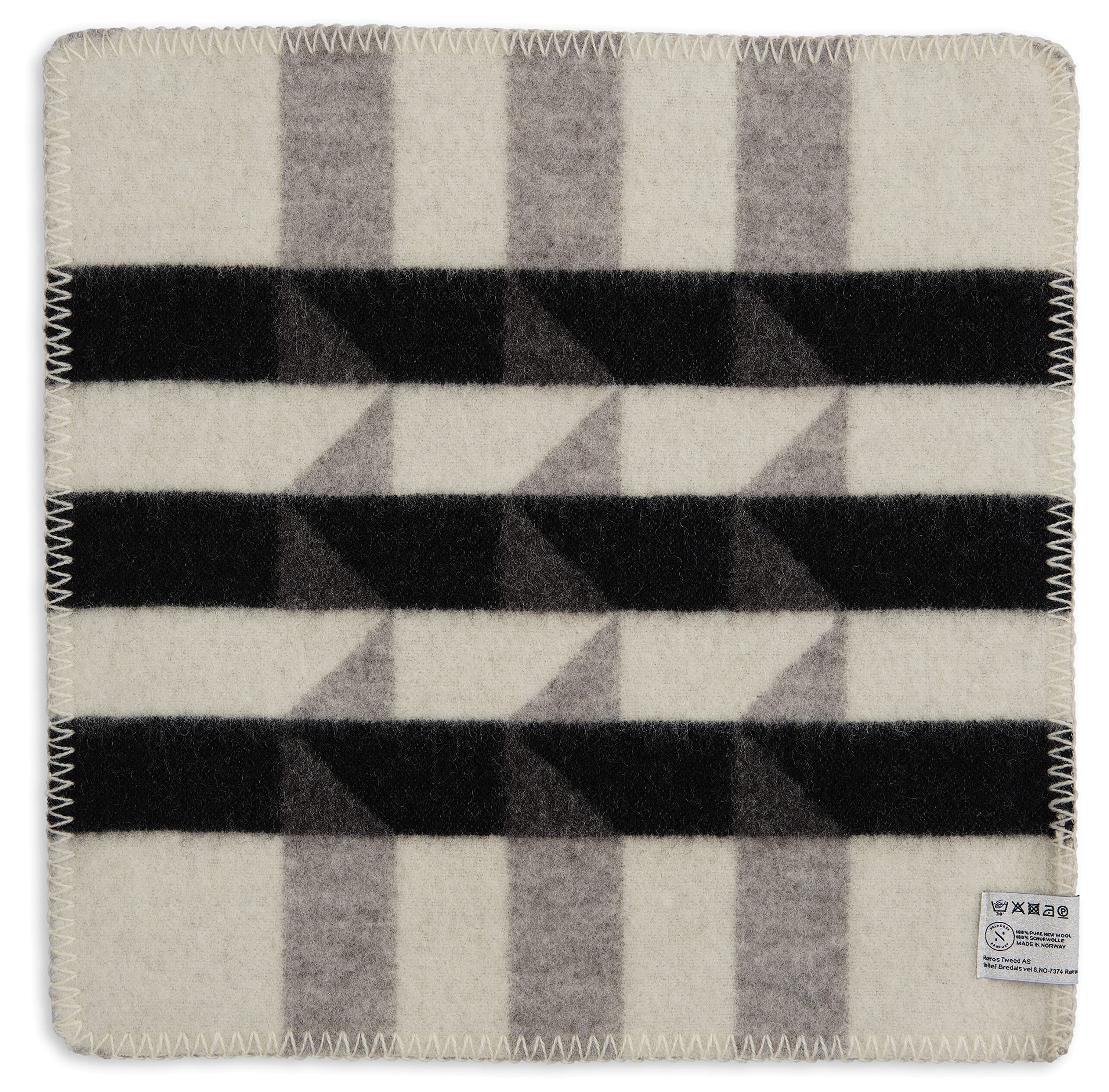 Røros Tweed Kvam Sitzunterlage 45x45 Lammwolle Greyscale