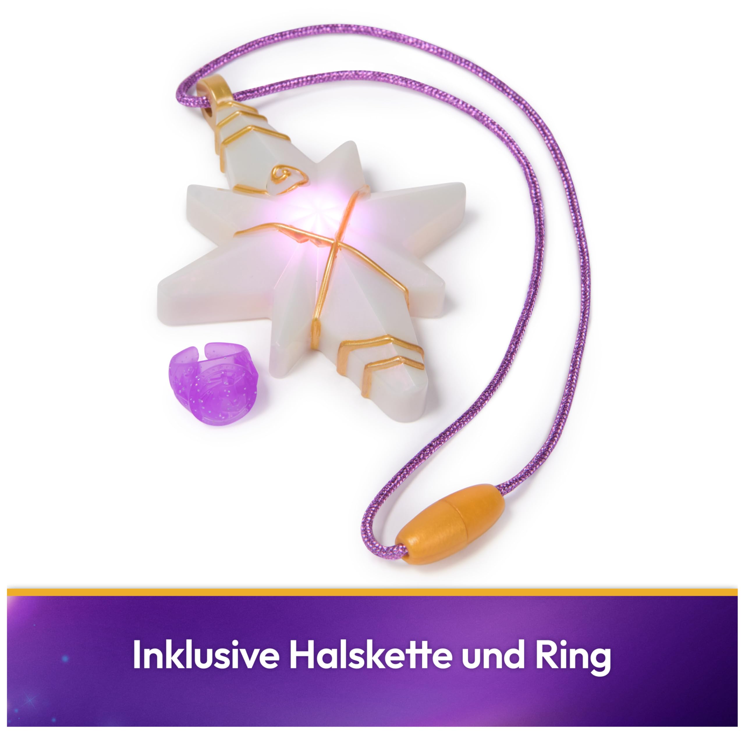 Unicorn Academy Kette mit Licht Stern und Ring Sophia Set
