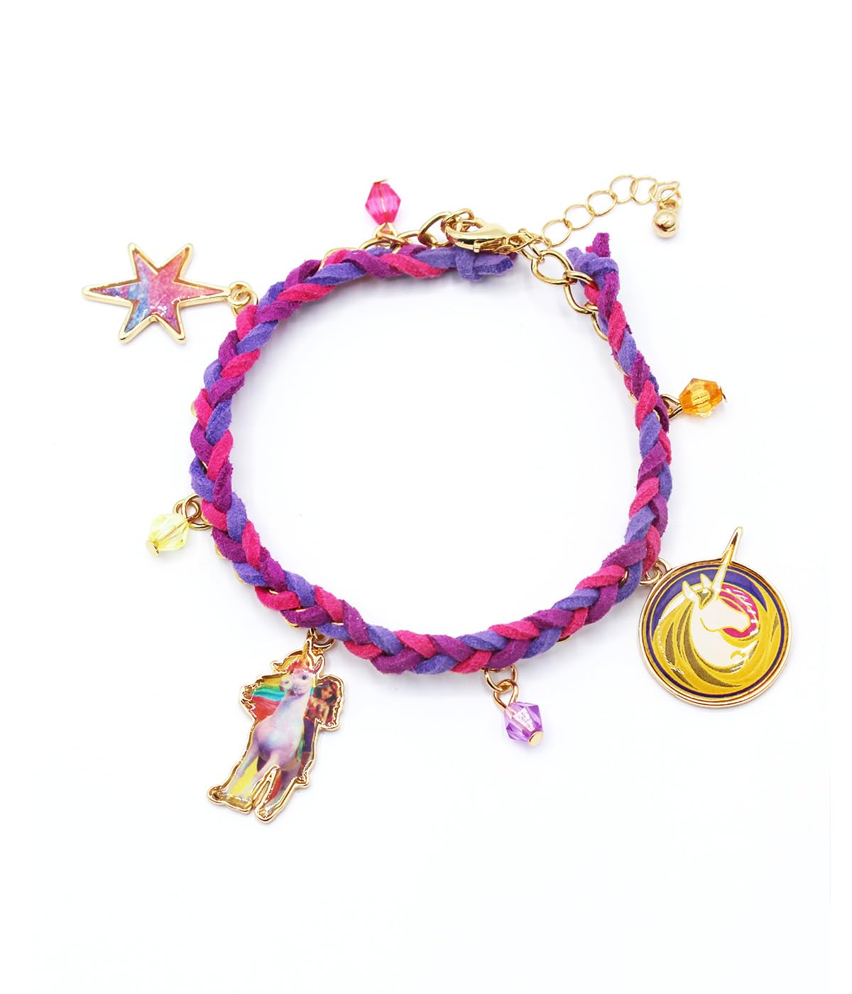 Unicorn Academy Armband Metall Kordel Mädchen Anhänger