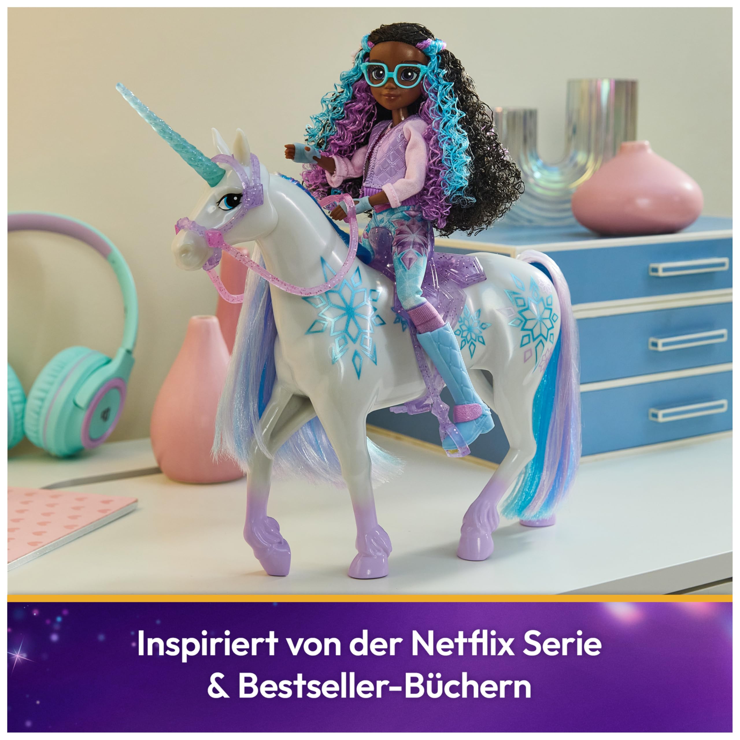 Unicorn Academy Glacier Einhorn 28cm mit Mähne Laylas Pferd