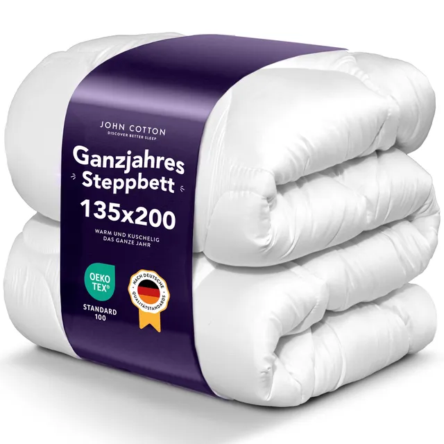 John Cotton Bettdecken Medium Bettdecke 135x200 Ganzjahresdecke Allergiker