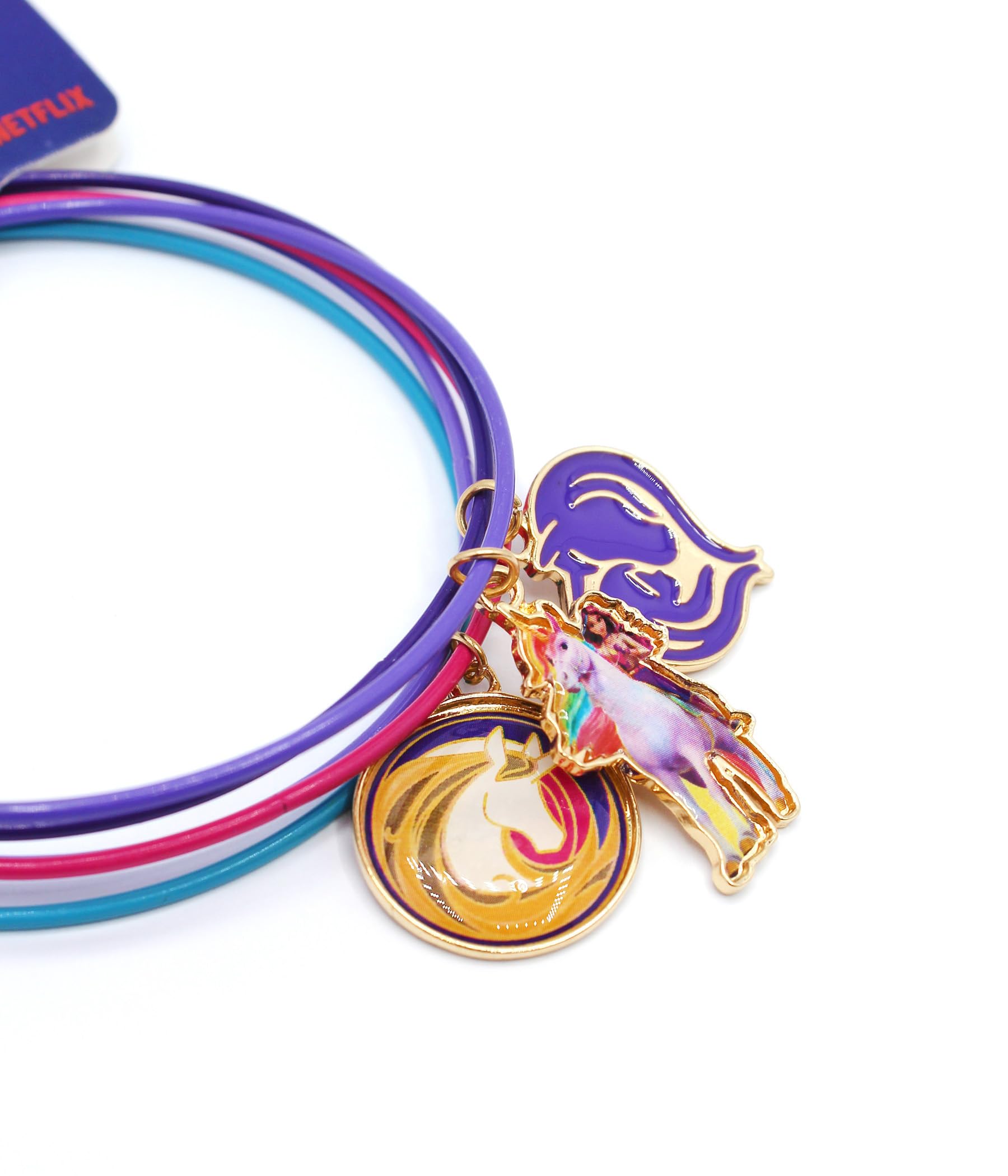 Unicorn Academy Armbänder 5er Metall mit Anhängern für Mädchen