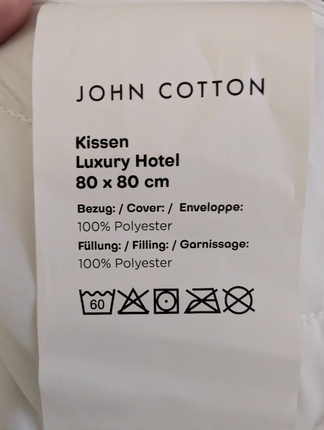 John Cotton Kopfkissen 40x80 cm Kissen verstellbar