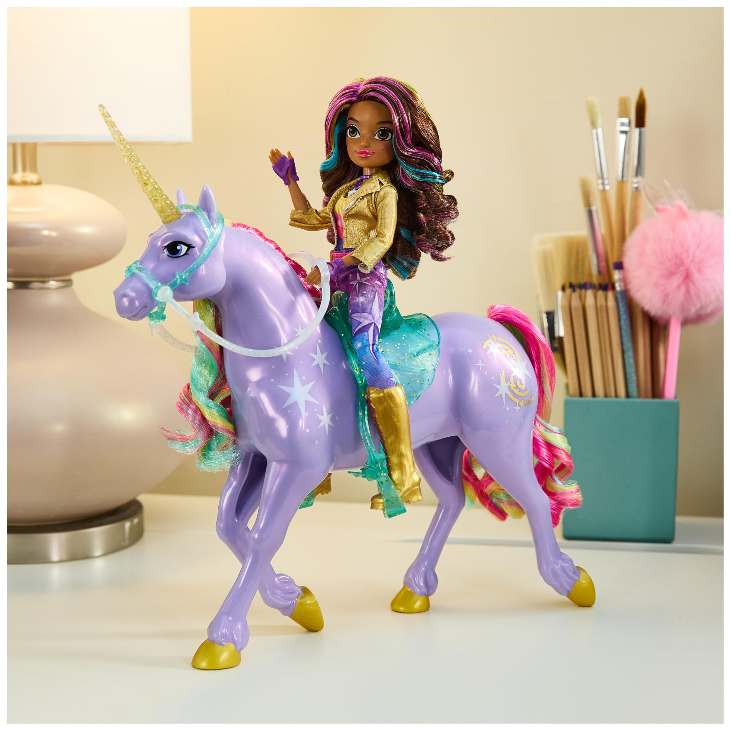Unicorn Academy Wildstar Einhorn 28 cm mit Sattel Sophia