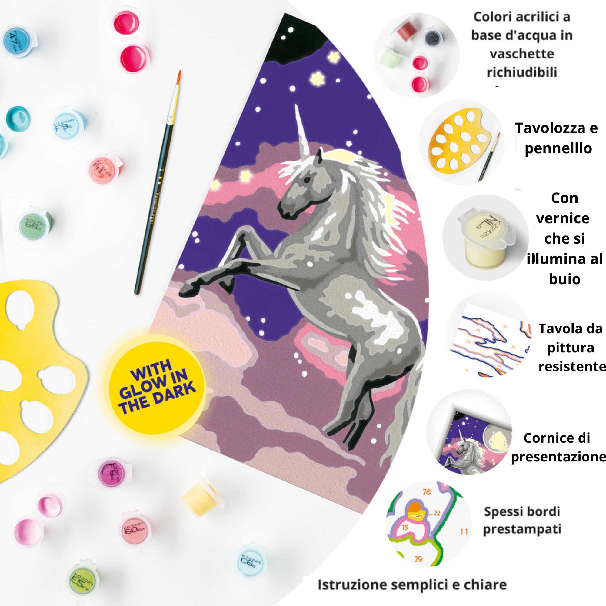 Unicorn Academy CreArt Wildstar Malen nach Zahlen 14x19cm