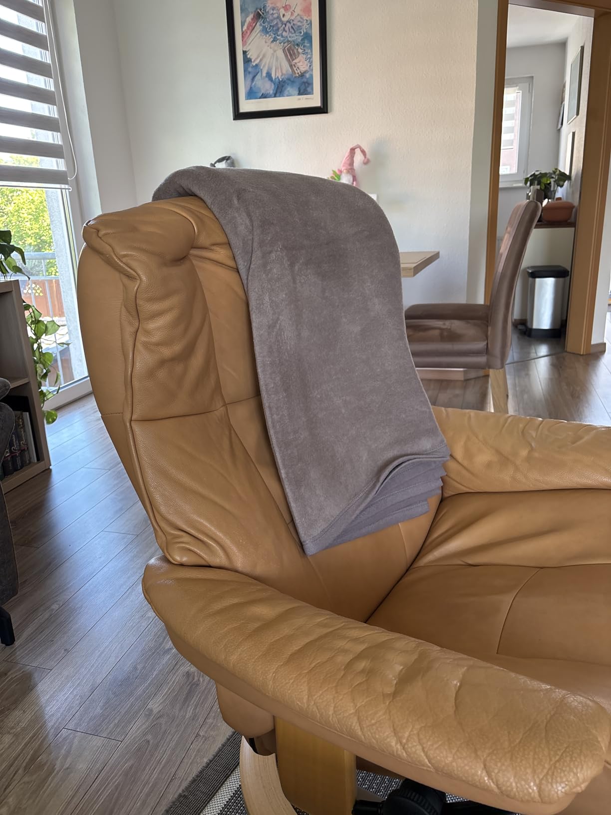 IBENA Porto Kuscheldecke 150x200 cm Camel Baumwollmix