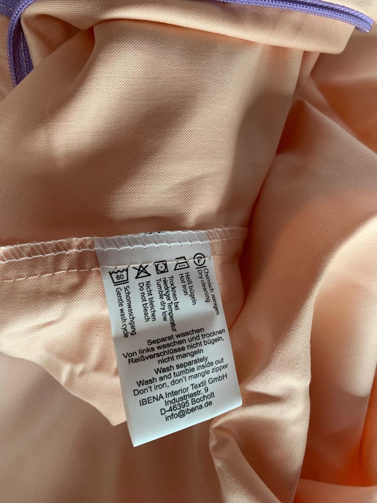 bugatti Satin Bettwäsche 135x200 Bettbezug Lachs Baumwolle