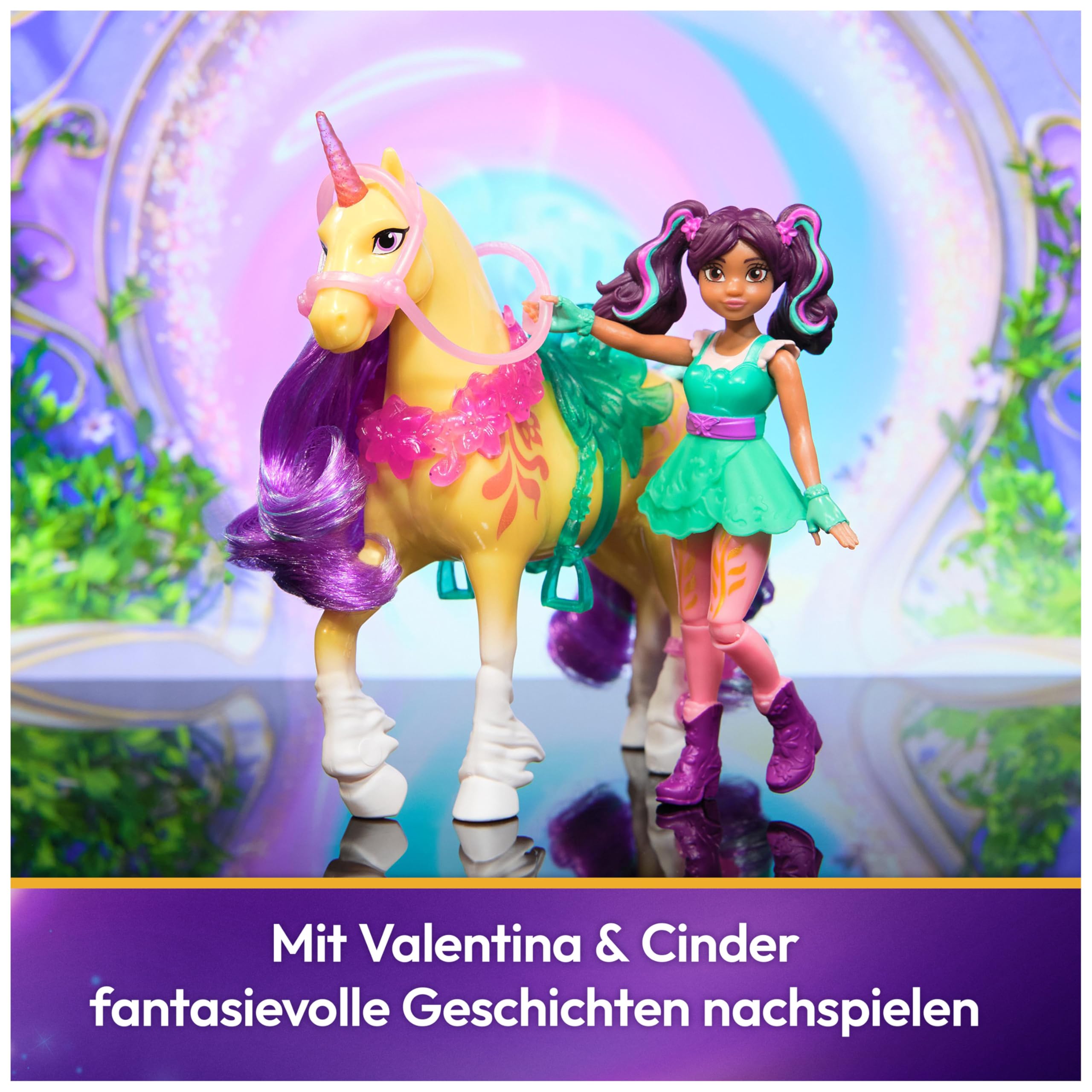 Unicorn Academy Ava und Leaf Spielfiguren-Set 12 cm mit Sattel