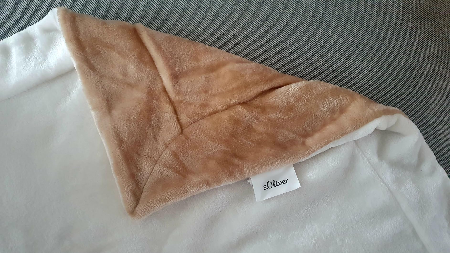 s.Oliver Doublesoft Kuscheldecke 150x200 cm dunkelgrau doppellagig