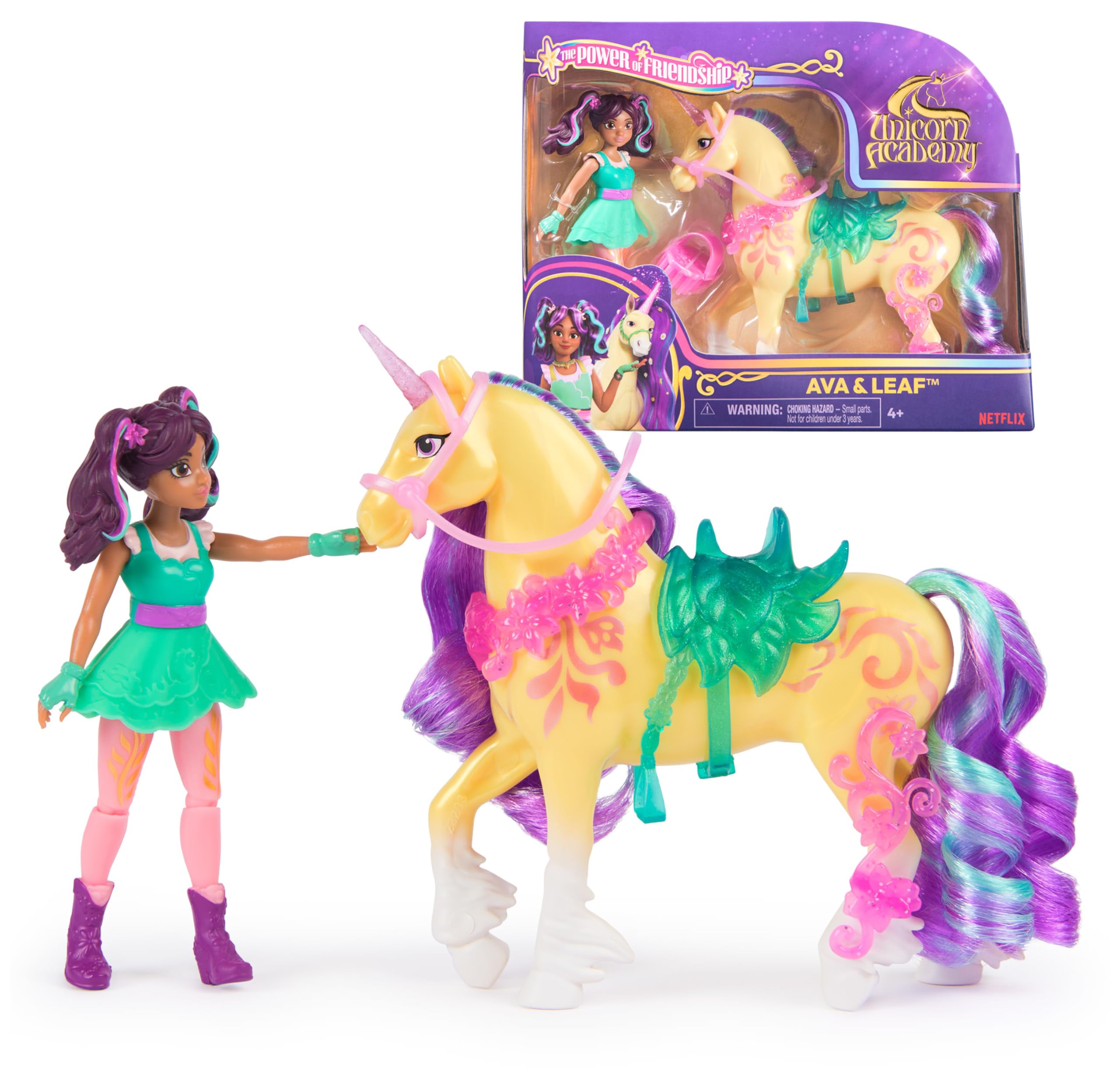Unicorn Academy Ava und Leaf Spielfiguren-Set 12 cm mit Sattel