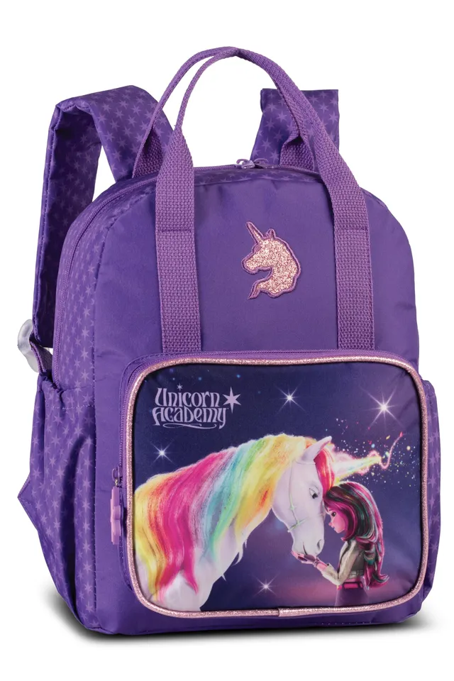 Unicorn Academy Kinderrucksack 9L Lila 31x24x11 cm