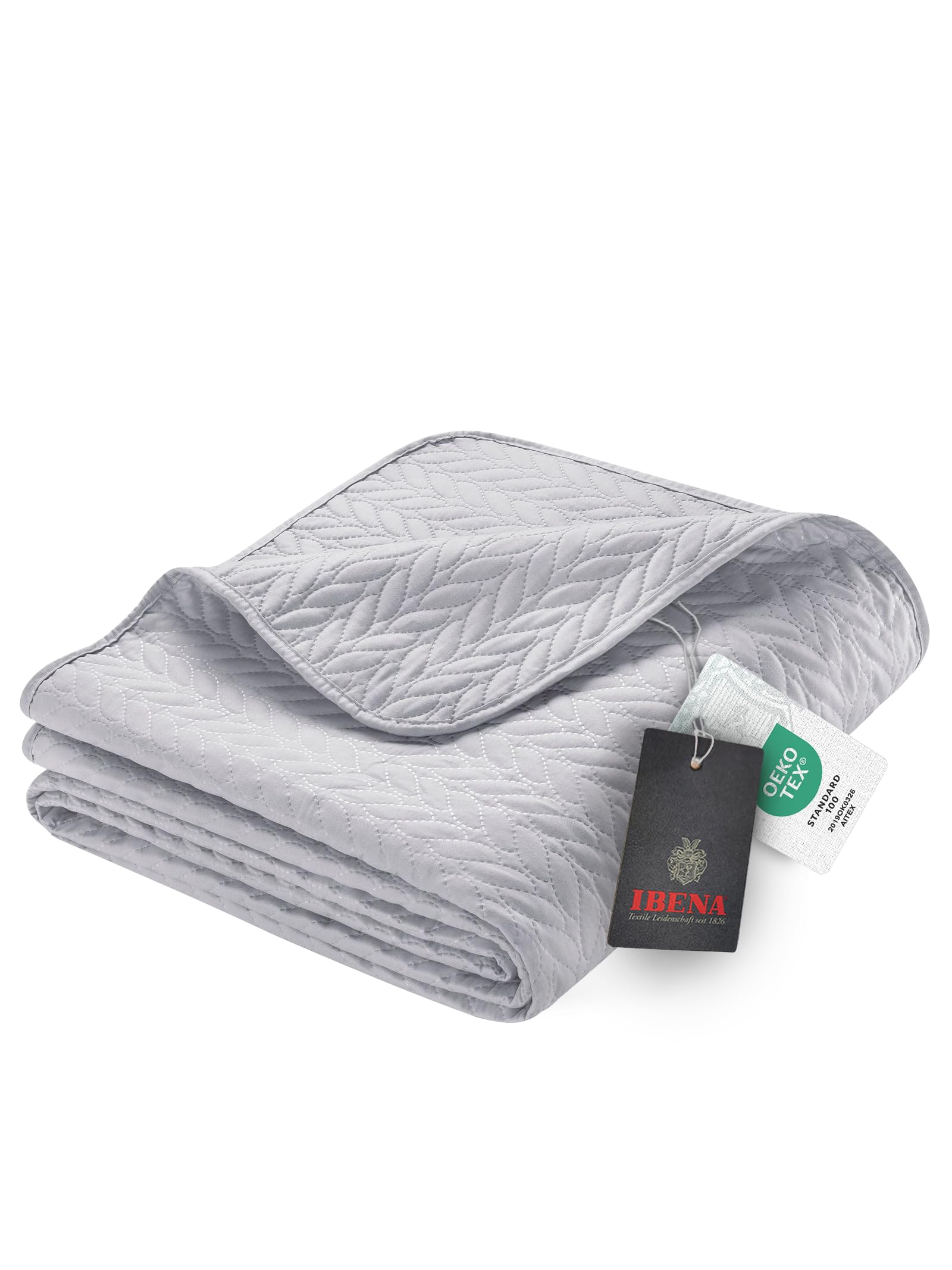 IBENA Nancy Tagesdecke 280x250 cm grau gesteppt