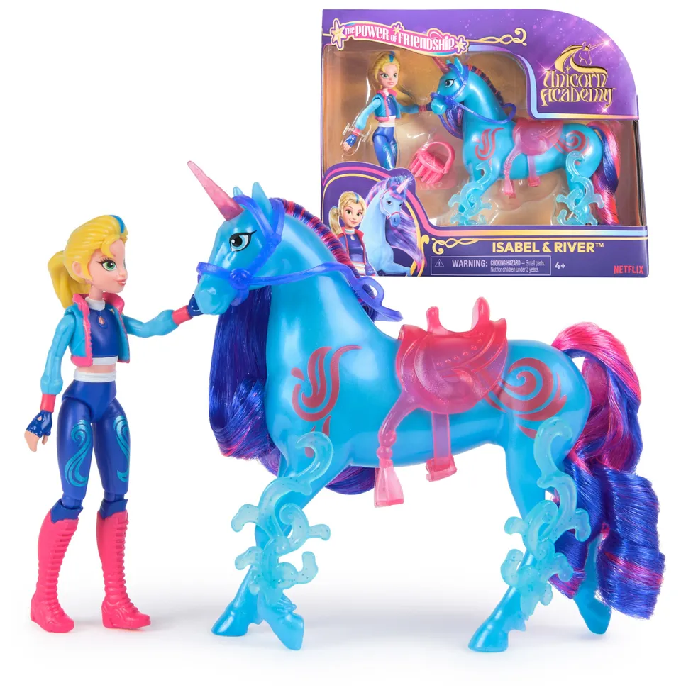 Unicorn Academy Isabel & River Puppe mit Einhorn 12 cm