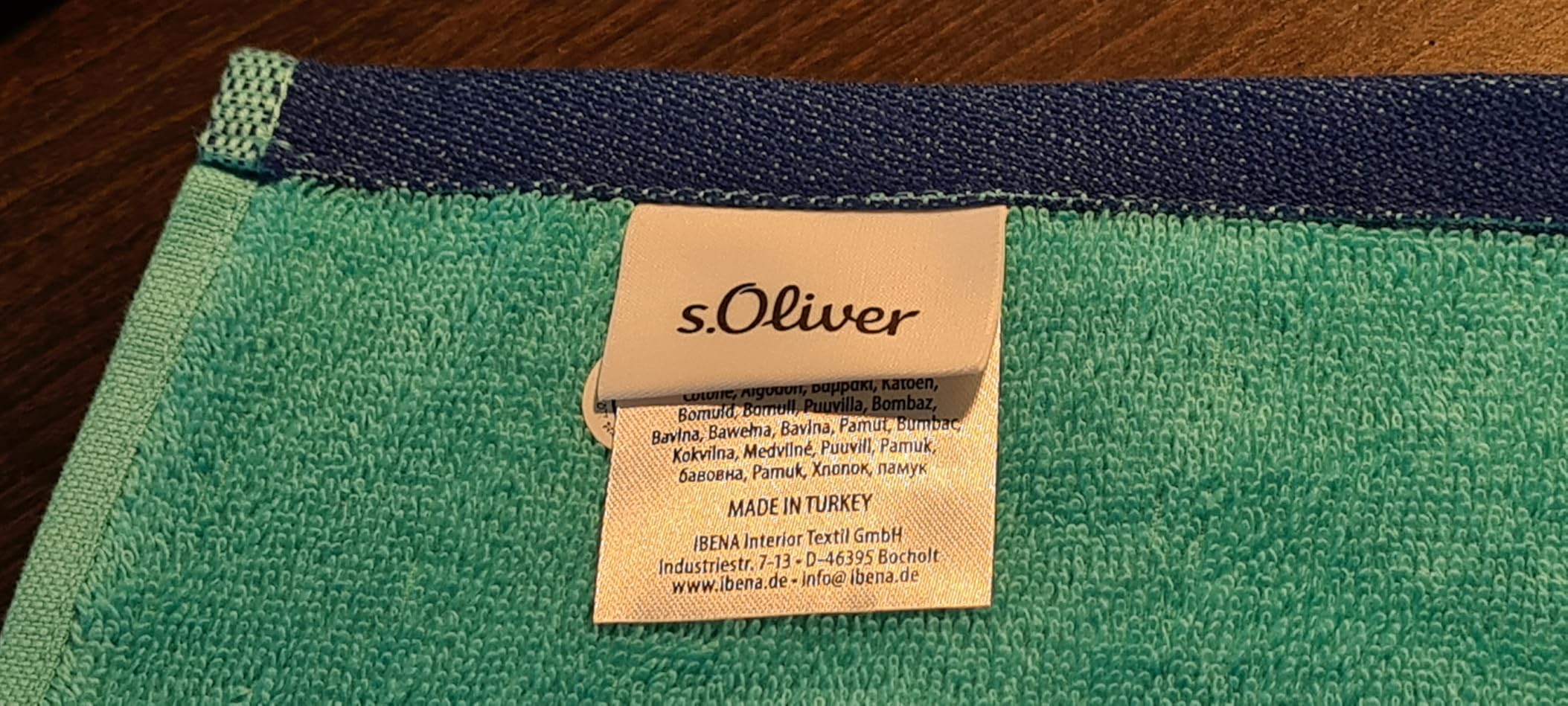 IBENA s.Oliver Strandtuch 90x180 Badetuch gelb hellblau