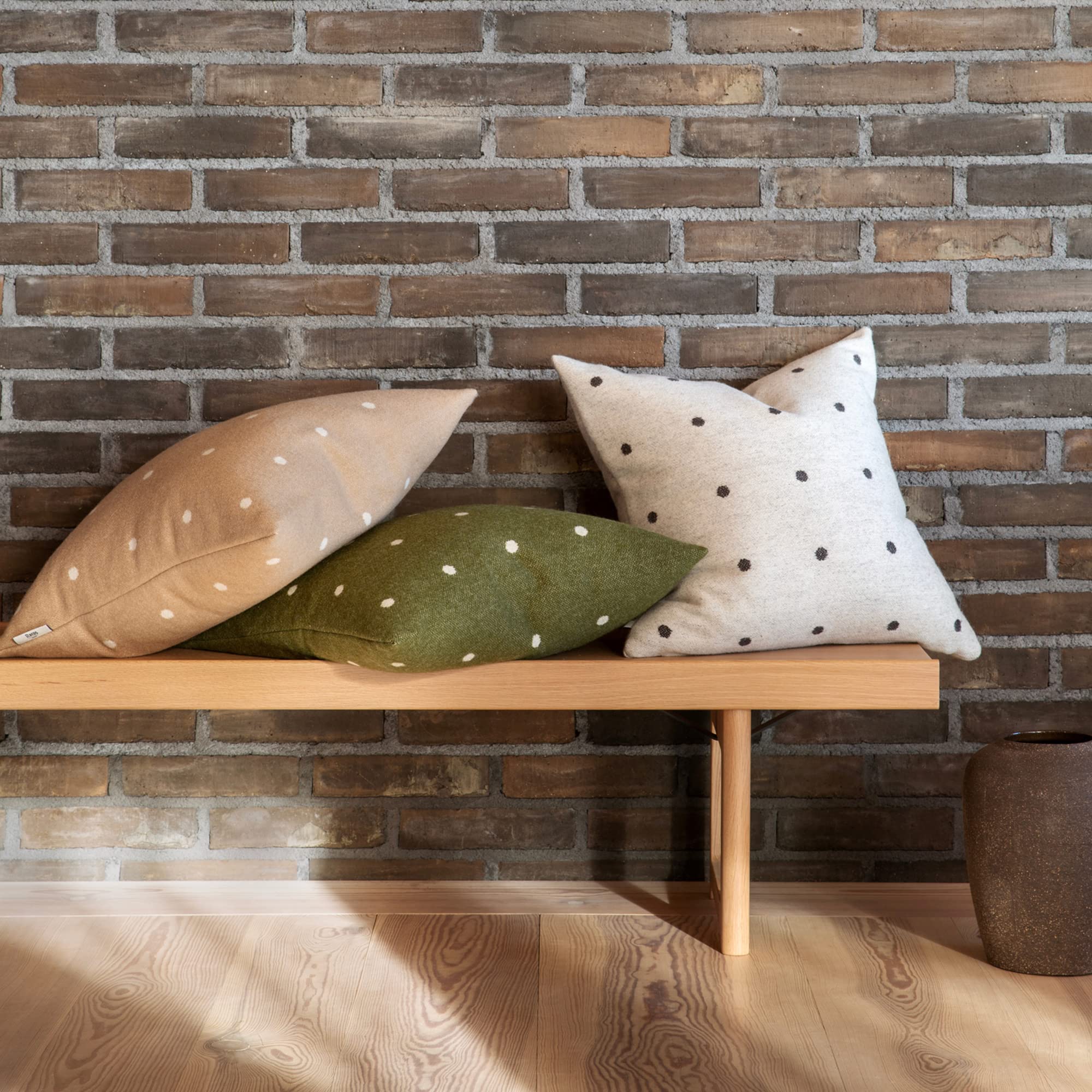 Røros Tweed Pastille Kissen 50x50 Mushroom Lammwolle